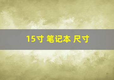 15寸 笔记本 尺寸